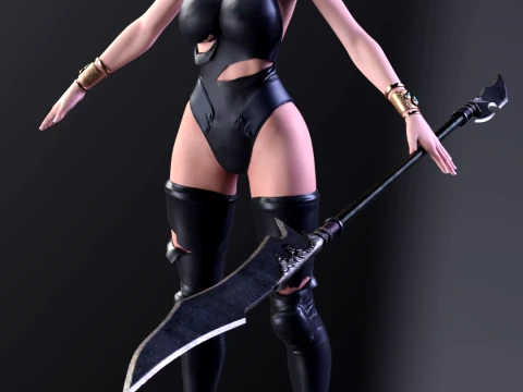 Rachel - The Fiend Hunter Gothic Warrior Study 3D Model