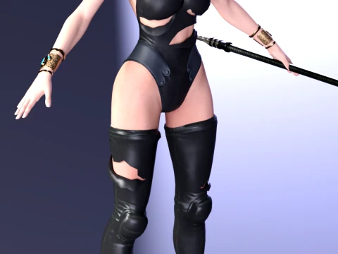 Rachel - The Fiend Hunter Gothic Warrior Study 3D Model