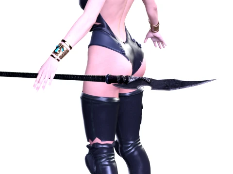 Rachel - The Fiend Hunter Gothic Warrior Study 3D Model