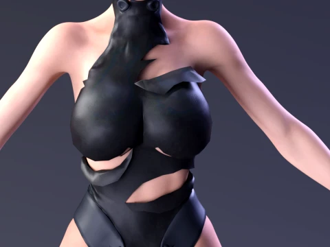 Rachel - The Fiend Hunter Gothic Warrior Study 3D Model