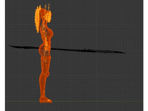 Rachel - The Fiend Hunter Gothic Warrior Study 3D Model