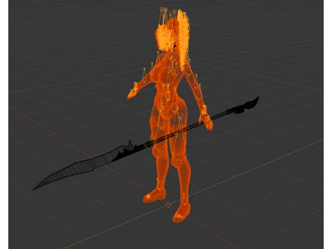 Rachel - The Fiend Hunter Gothic Warrior Study 3D Model