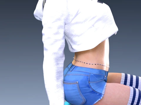 Jill Valentine - Summer Survivor Casual Study 3D Modell