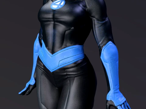 Invisible Woman - Fantastic Tactical Hero Study 3D Modell
