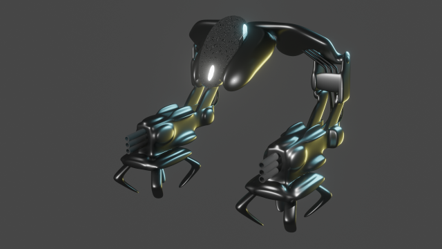 Robot 3D Model .c4d .max .obj .3ds .fbx .stl .blend 