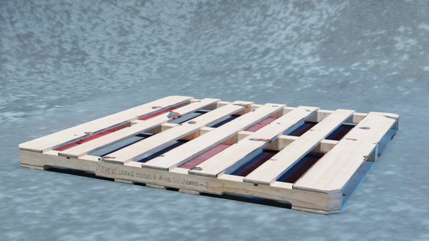 Pallet of united states Area Oklahoma - 2 3D Model .c4d .max .obj .3ds .fbx .stl .blend 