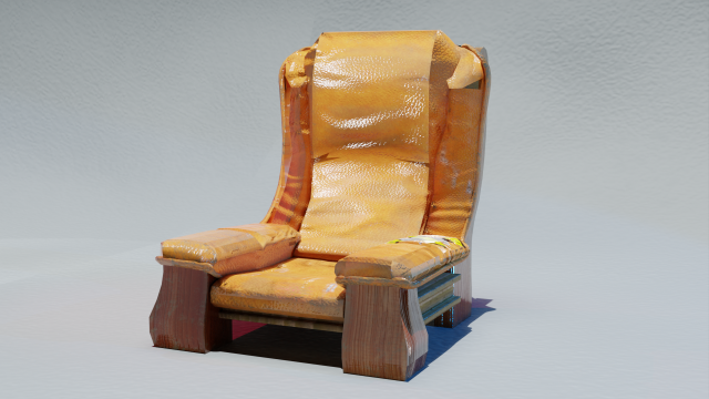 Toon old armchair Modelo 3D .c4d .max .obj .3ds .fbx .stl .blend 