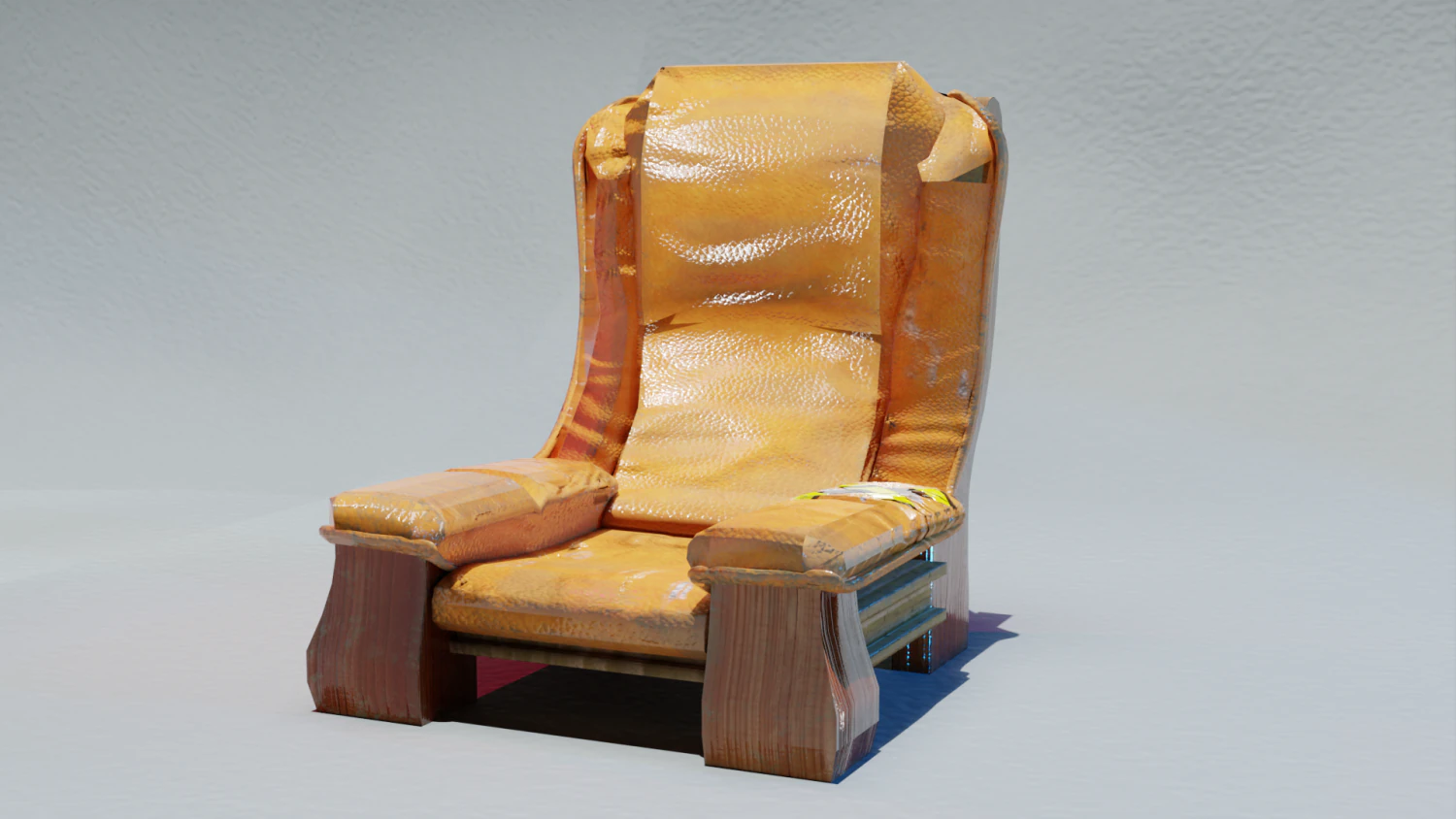 Toon old armchair 3D Model .c4d .max .obj .3ds .fbx .stl .blend 