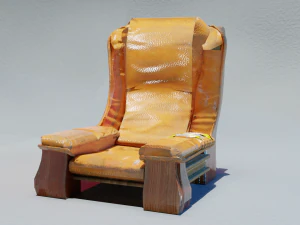 Sill&oacute;n viejo de dibujos animados Modelo 3D