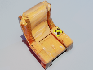 Toon old armchair Modelo 3D