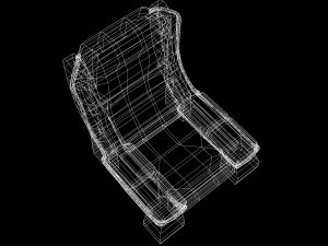 Toon old armchair 3D Model