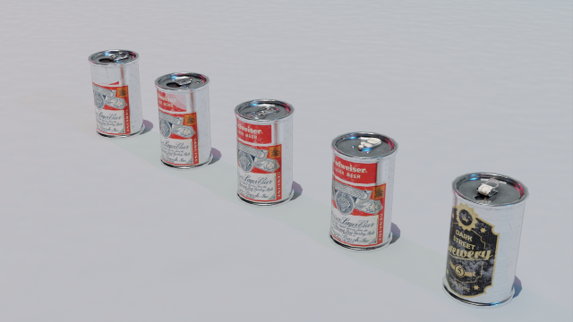 Old beer cans 3D-Modell .c4d .max .obj .3ds .fbx .stl .blend 