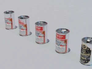 Latas de cerveja velhas Modelo 3D