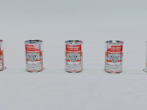 Old beer cans 3D Model