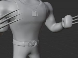 Wolverine Logan 001 3D Модель