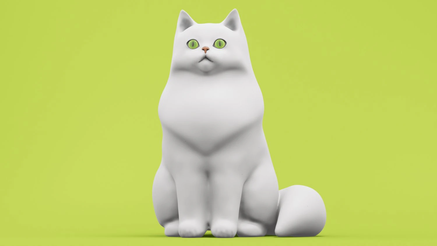Persian Cat 001 3D Model .c4d .max .obj .3ds .fbx .stl .blend