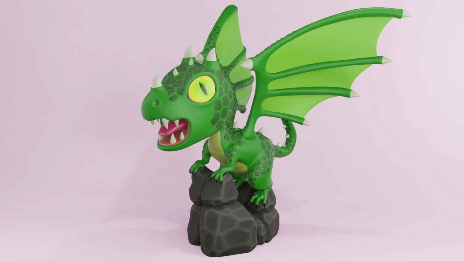 Dragon 001 3D Model .c4d .max .obj .3ds .fbx .stl .blend 