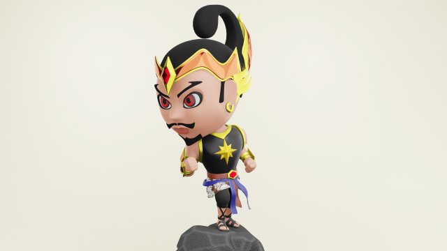 Gatotkaca 001 3D Model .c4d .max .obj .3ds .fbx .stl .blend 