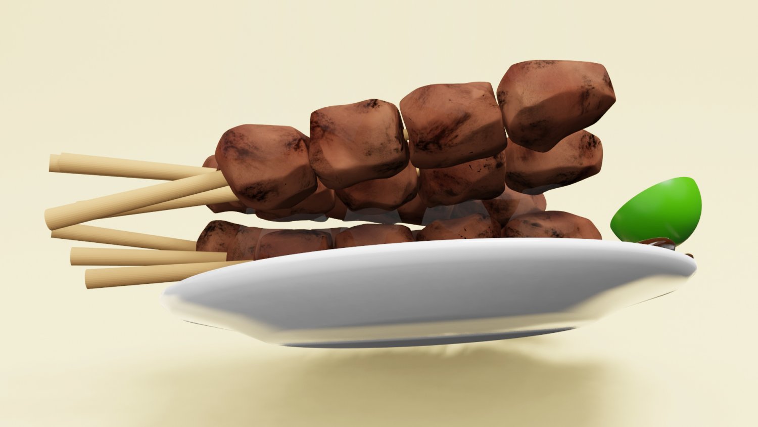 Kabab Brush 3D model 3D printable