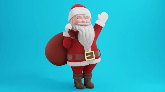 Santa Claus 001 3D 모델 .c4d .max .obj .3ds .fbx .stl .blend 