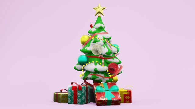 Christmas Tree 001 Modelo 3D .c4d .max .obj .3ds .fbx .stl .blend 