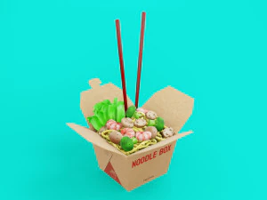 Caixa de macarr&atilde;o 001 Modelo 3D