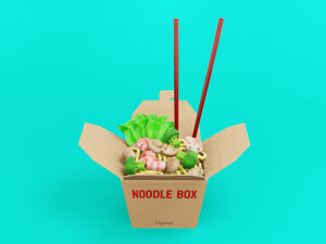 Noodle Box 001 3D Model