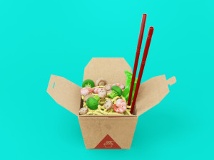 Noodle Box 001 3D Model