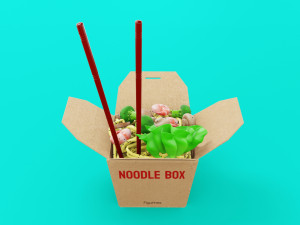 Noodle Box 001 3D Model