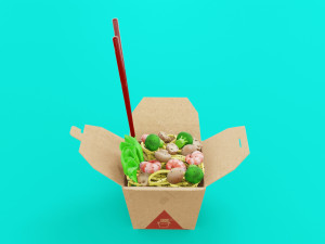 Noodle Box 001 3D Model