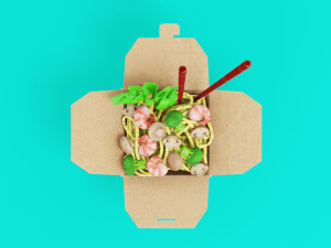 Noodle Box 001 3D Model