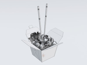 Noodle Box 001 3D Model
