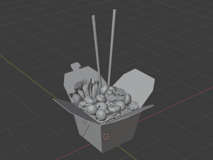 Noodle Box 001 3D Model