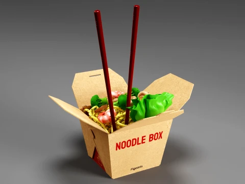 Noodle Box 001 3D Model