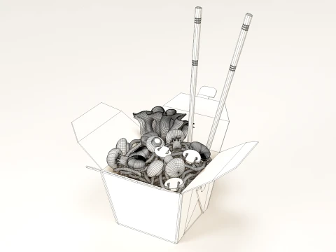 Noodle Box 001 3D Model