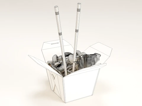 Noodle Box 001 3D Model
