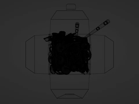 Noodle Box 001 3D Model