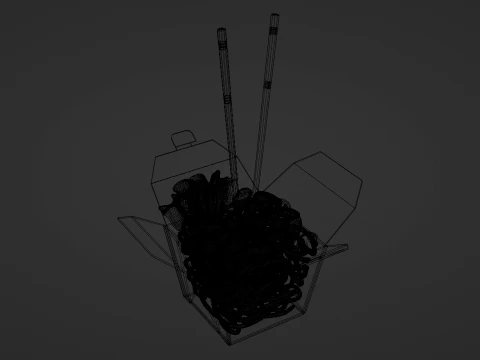 Noodle Box 001 3D Model
