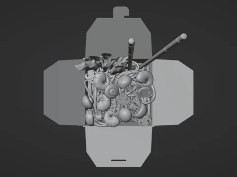Noodle Box 001 3D Model