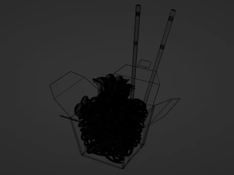 Noodle Box 001 3D Model