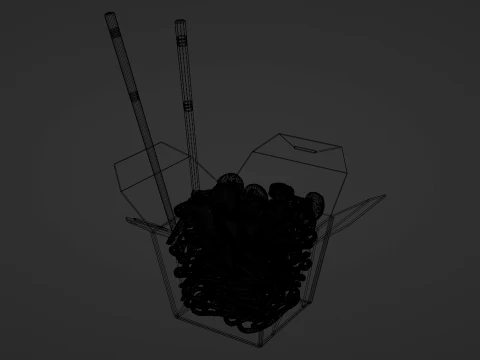 Noodle Box 001 3D Model