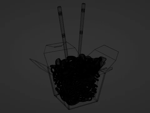 Noodle Box 001 3D Model