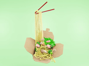 Noodle Box 002 3D Модель