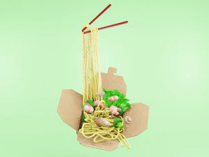 Noodle Box 002 3D Model
