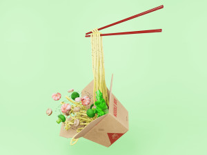 Noodle Box 002 3D Модель