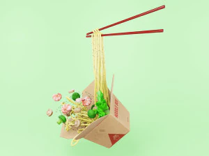 Noodle Box 002 3D Model