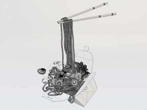 Noodle Box 002 3D Model