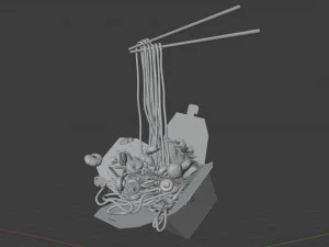 Noodle Box 002 3D Model