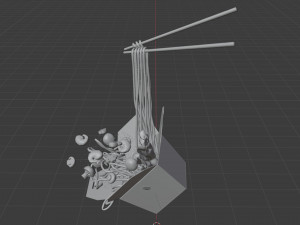 Noodle Box 002 3D Модель