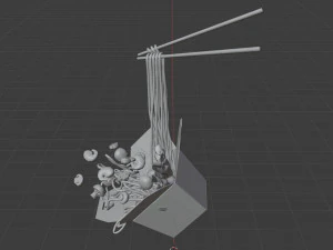 Noodle Box 002 3D Model